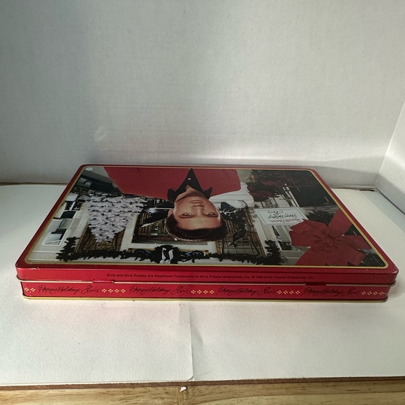 Russell Stover Elvis Presley Christmas Candy Tin Empty Collectible Box - Picture 4 of 7